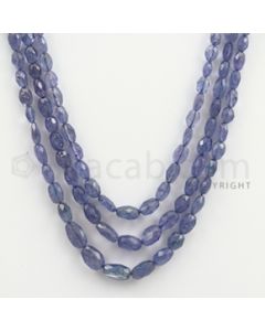 5.50 to 9.50 mm - Tanzanite Faceted Tumbled Beads - 144.66 carats - 14 to 16 inches (TzFTuB1010)