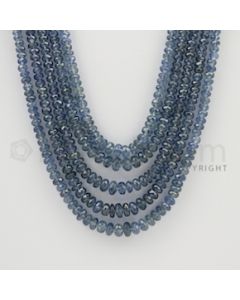 3.00 to 6.50 mm - 5 Lines - Sapphire Faceted Beads - 17 to 20 inches (SFB1040)