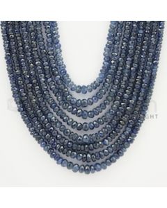 2.50 to 5.50 mm - 8 Lines - Sapphire Faceted Beads - 17 to 22 inches (SFB1046)