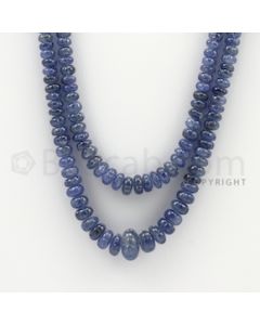 4.00 to 11.00 mm - 2 Lines - Sapphire Carved Beads - 17 to 19 inches (SCarB1003)