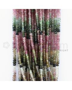 3.20 to 3.70 mm - 25 Lines - Tourmaline Faceted Beads - 14.50 inches (MuToFB1001)