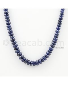 4.70 to 7.10 mm - 1 Line - Sapphire Smooth Beads - 15 inches (SSB1041)