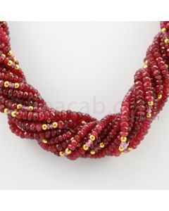 3.60 to 5.20 mm - 14 Lines - Spinel Faceted Beads Necklace - 17.50 inches (CSNKL1072)