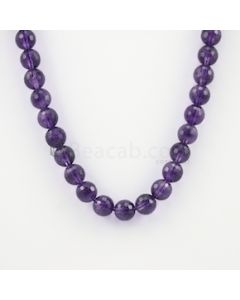 10.50 mm - Dark Purple Amethyst Faceted Beads - 280.00 carats (AmFB1013)