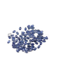 5 x 3 mm - Medium Blue Oval Sapphire Cabochons - 80 pieces - 29.44 carats (SaCab1021)