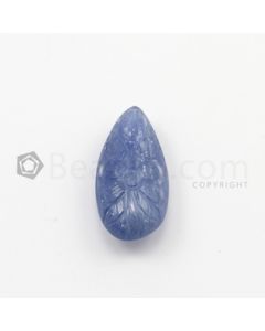 23 x 12 mm - Medium Blue Unheated Sapphire Carving - 1 pieces - 20.12 carats (SCar1026)