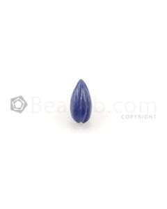 12.20 x 6.70 mm - Medium Blue Sapphire Carving Drop Shape - 1 Piece - 4.56 carats (SCar1040)