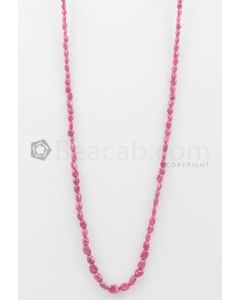 1 Lines - 3.50 x 5.50 mm to 5 x 8.40 mm Medium Pink Color Pink Sapphire Tumbled Gemstone Beads - 78.75 carats (PnSTuB1039)