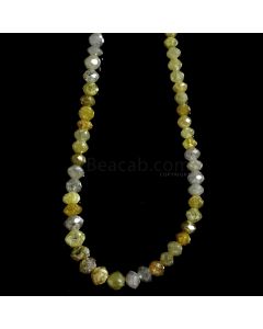 1 Line - Medium Fancy Diamond Faceted Beads - 31.21 cts. - 2.2 to 4.5 mm (FNCYDIA1066)