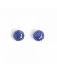 2 Pcs - Medium Blue Sapphire Cabochons - 9.04 ct. - 9.1 mm (SACAB1052)