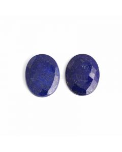 2 Pcs - Blue Lapis Lazuli Rose Cut - 95.42 ct. - 34 x 26 x 6 mm (LAPRC1001)