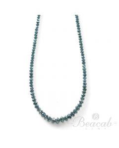 1 Line - 18.80 ct. - Blue Diamond Faceted Beads - 1.5 to 4 mm - 15 in. (BLUDB1030)