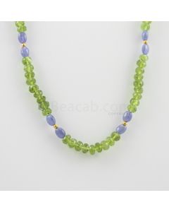 6.50 to 7 mm - 1 Line - Peridot Faceted Beads Necklace - 149.00 carats (CSNKL1120)