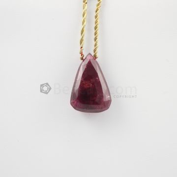 26 mm - Dark Purple-Red Tourmaline Faceted Drops - 37.10 carats (ToDr1059)