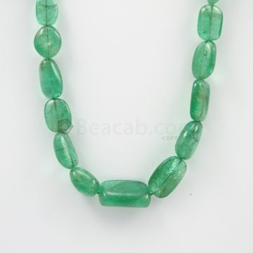 9 to 21 mm - 1 Line - Emerlad Tumbled Beads - 232.50 carats (EmTub1094)