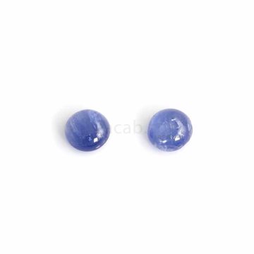 2 Pcs - Medium Blue Sapphire Cabochons - 5.41 ct. - 8 mm (SACAB1037)