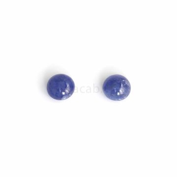 2 Pcs - Medium Blue Sapphire Cabochons - 8.04 ct. - 9 mm (SACAB1055)