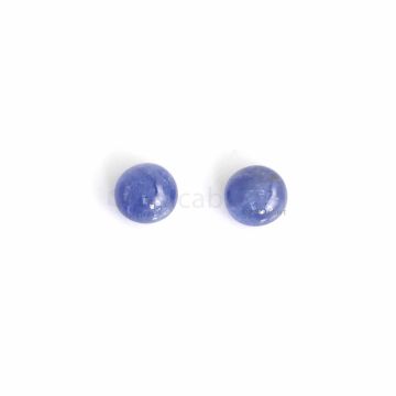 2 Pcs - Medium Blue Sapphire Cabochons - 9.79 ct. - 9 mm (SACAB1050)