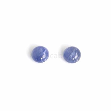 2 Pcs - Medium Blue Sapphire Cabochons - 8.52 ct. - 9 mm (SACAB1047)