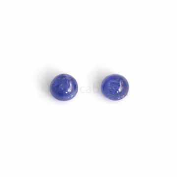 2 Pcs - Medium Blue Sapphire Cabochons - 9.85 ct. - 9 mm (SACAB1045)