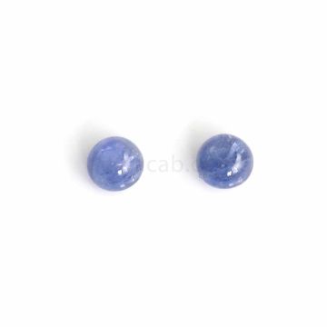 2 Pcs - Medium Blue Sapphire Cabochons - 7.03 ct. - 8 mm (SACAB1049)