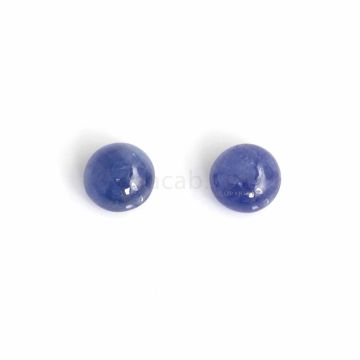 2 Pcs - Medium Blue Sapphire Cabochons - 9.04 ct. - 9.1 mm (SACAB1052)