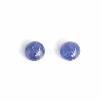 2 Pcs - Medium Blue Sapphire Cabochons - 8.51 ct. - 9 mm (SACAB1051)