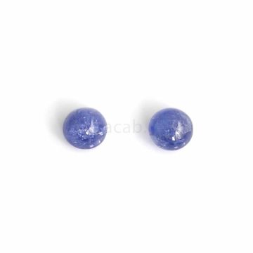 2 Pcs - Medium Blue Sapphire Cabochons - 6.85 ct. - 8 mm (SACAB1038)