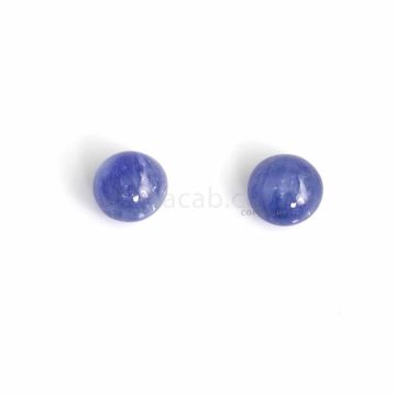 2 Pcs - Medium Blue Sapphire Cabochons - 9.66 ct. - 9 mm (SACAB1061)