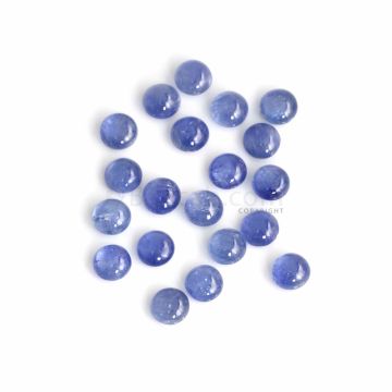 19 Pcs - Medium Blue Sapphire Cabochons - 35.51 ct. - 6.8 to 7 mm (SACAB1076)