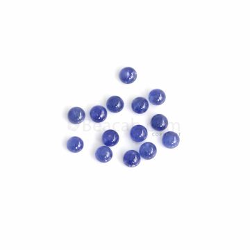 14 Pcs - Medium Blue Sapphire Cabochons - 12.67 ct. - 4.9 to 5.1 mm (SACAB1075)