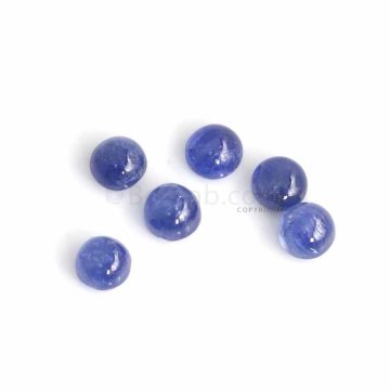 6 Pcs - Medium Blue Sapphire Cabochons - 9.12 ct. - 5.9 to 6.1 mm (SACAB1072)