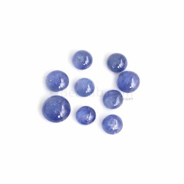 9 Pcs - Medium Blue Sapphire Cabochons - 30.87 ct. - 7.7 to 11 mm (SACAB1064)