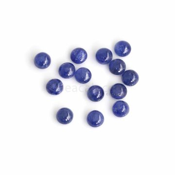 14 Pcs - Medium Blue Sapphire Cabochons - 28.81 ct. - 6.9 to 7.1 mm (SACAB1068)