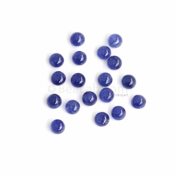 18 Pcs - Medium Blue Sapphire Cabochons - 26.95 ct. - 6 to 6.1 mm (SACAB1066)