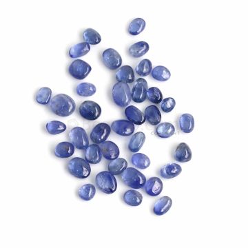 41 Pcs - Medium Blue Sapphire Oval Cabochons - 55.67 ct. - 4.7 x 5 mm to 7.8 x 8.3 mm (SACAB1086)