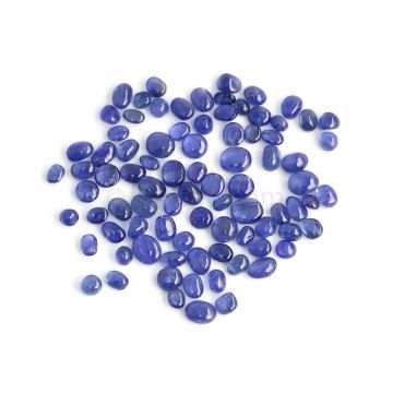 86 Pcs - Medium Blue Sapphire Oval Cabochons - 120.60 ct. - 4.6 x 5.4 mm to 7.5 x 9 mm (SACAB1085)