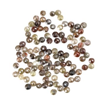 107 Pieces - Fancy Color Diamond Rose Cut - 14.98 ct. - 3 mm (DRC1351)