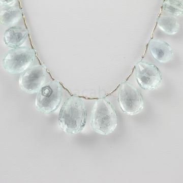 8 to 18 mm - Light Blue Aquamarine Drops - 82.00 carats (AqDr1027)
