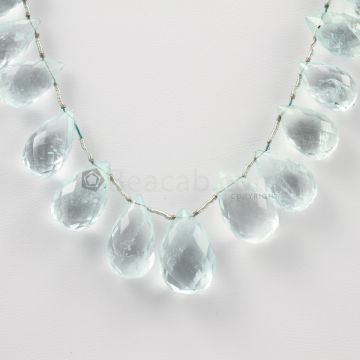 13 to 19 mm - Light Blue Aquamarine Drops - 178.00 carats (AqDr1028)
