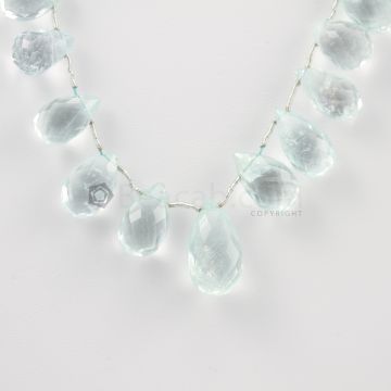 11 to 20 mm - Light Blue Aquamarine Drops - 120.00 carats (AqDr1029)