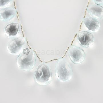 15 to 19 mm - Light Blue Aquamarine Drops - 160.00 carats (AqDr1031)