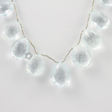 13 to 17 mm - Light Blue Aquamarine Drops - 135.00 carats (AqDr1032)
