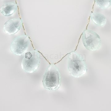 13 to 20 mm - Light Blue Aquamarine Drops - 124.00 carats (AqDr1033)