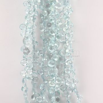 5 to 7 mm  - Light Blue Aquamarine Drops - 330.00 carats (AqDr1036)