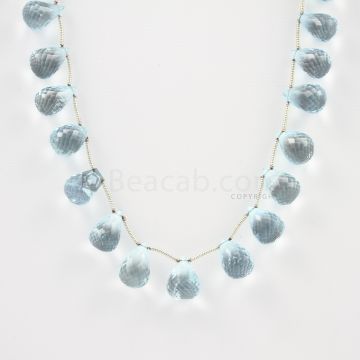 6.50 to 11 mm - Medium Blue Aquamarine Drops - 111.00 carats (AqDr1007)