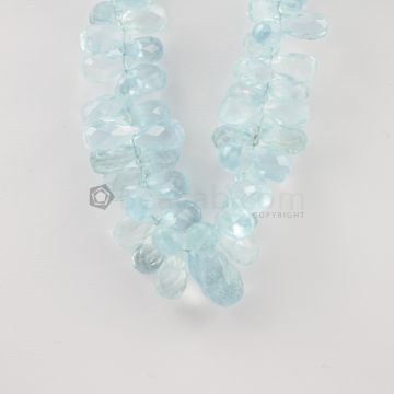 10 to 17 mm - Medium Blue Aquamarine Drops - 183.00 carats (AqDr1017)