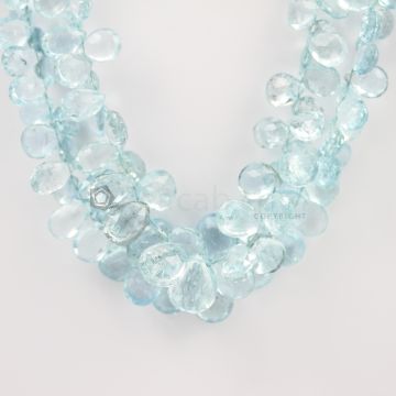 9 to 15 mm - Medium Blue Aquamarine Drops - 398.00 carats (AqDr1022)