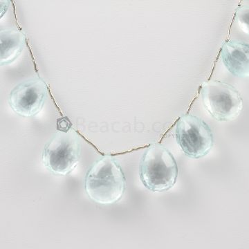 13 to 17 mm - Medium Blue Aquamarine Drops - 137.00 carats (AqDr1026)