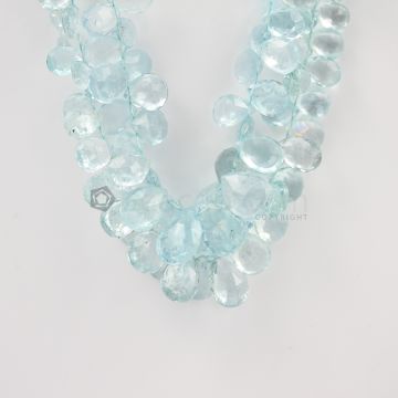 10 to 16 mm - Medium Blue Aquamarine Drops - 400.00 carats (AqDr1037)